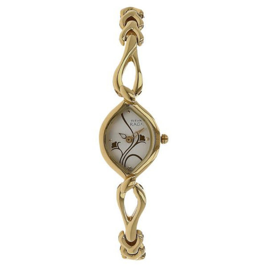 Titan Raga Flora Women's Silver Dial Stainless Steel Bracelet Quartz Watch 2455YM01