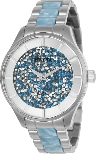 Invicta Women's 24665 Angel Quartz 3 Hand Light Blue Dial Watch
