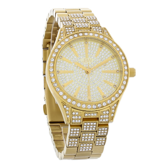 JBW Cristal 34 Women's Gold-tone Bracelet Quartz Watch - J6383A
