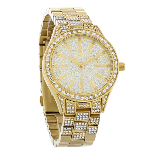 JBW Cristal 34 Women's Gold-tone Bracelet Quartz Watch - J6383A
