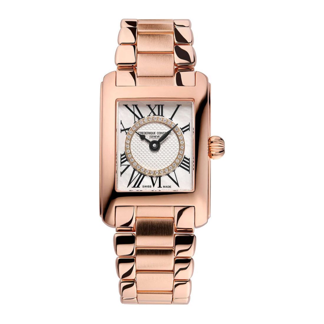 Frederique Constant Classics Carree Women's Rose Gold-tone Bracelet Quartz Watch - FC-200MPDC14B