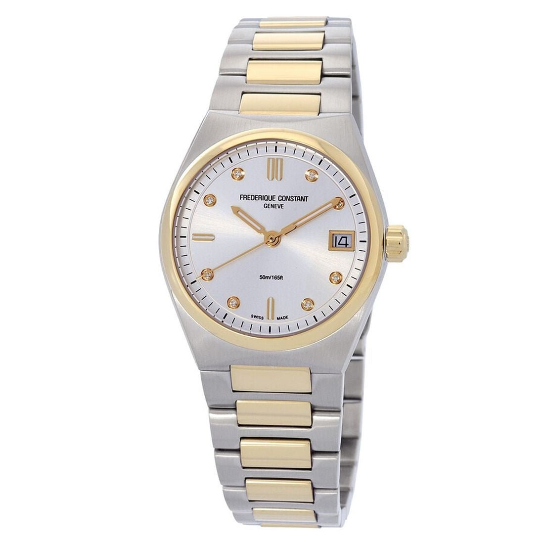 Frederique Constant Highlife Women's Gold-Silver Two tone Bracelet Quartz Watch - FC-240VD2NH3B