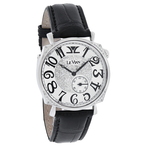 LeVian Deco Estate Women's Black Strap Quartz Watch - ZAG 212