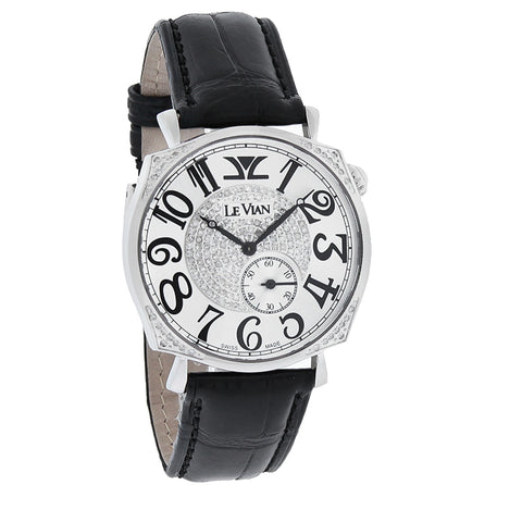 LeVian Deco Estate Women's Black Strap Quartz Watch - ZAG 212