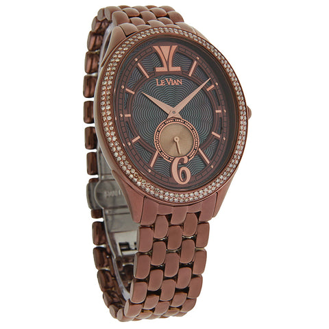 LeVian Katana II Women's Rose Gold-tone Bracelet Quartz Watch - ZAG 251