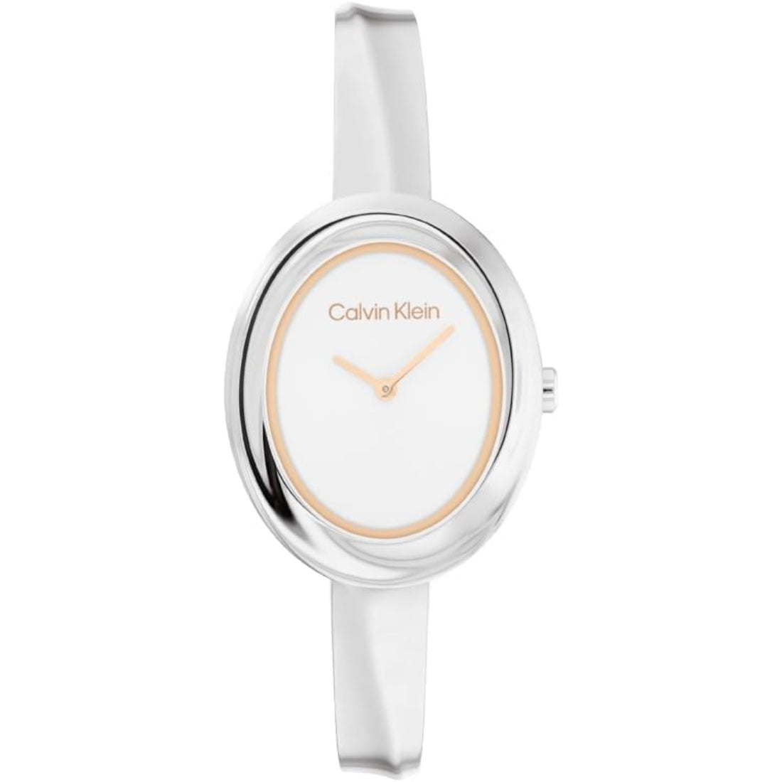 Calvin Klein Twisted Bezel Women's Silver Bracelet Quartz Watch - 25100055