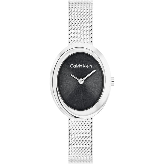 Calvin Klein Twisted Bezel Women's Silver Bracelet Quartz Watch - 25100151