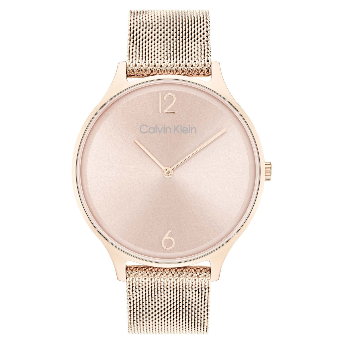 Calvin Klein Timeless Mesh Women's Rose Gold Bracelet Quartz Watch - 25200002