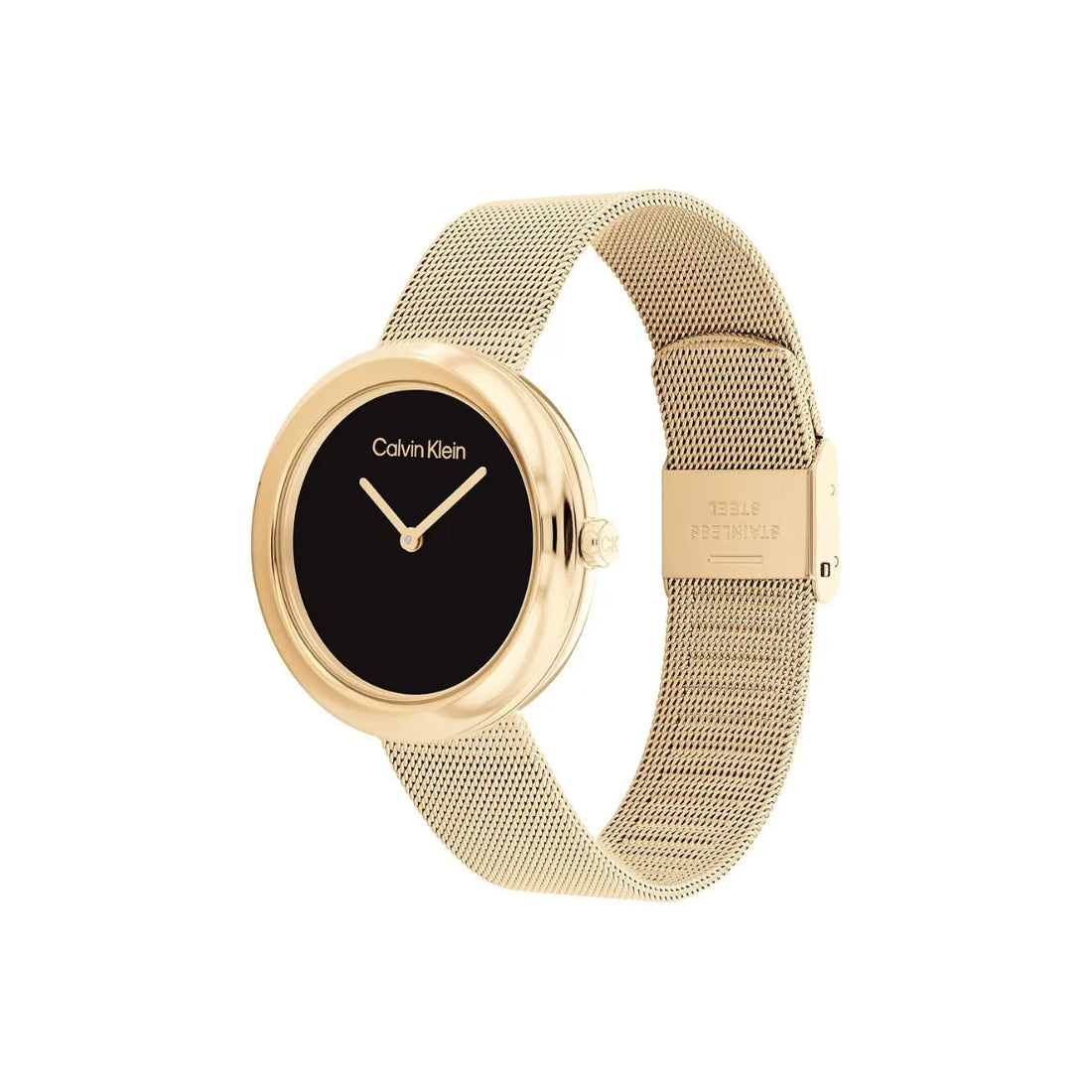 Calvin Klein Twisted Bezel Women's Gold-tone Bracelet Quartz Watch - 25200012