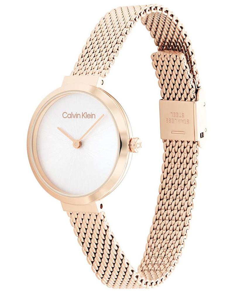Calvin Klein Minimalistic T-Bar Women's Carnation Gold-tone Bracelet Quartz Watch - 25200083