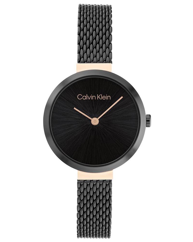 Calvin Klein Minimalistic T-Bar Women's Black Bracelet Quartz Watch - 25200084