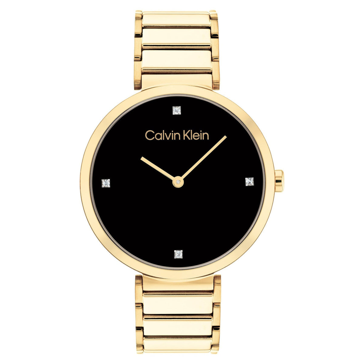 Calvin Klein Minimalistic T-Bar Women's Gold-tone Bracelet Quartz Watch - 25200136