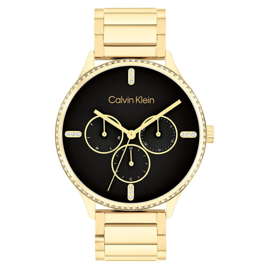 Calvin Klein CK Dress Women's Ionic Thin Gold Plated Gold-tone Bracelet Quartz Watch - 25200371