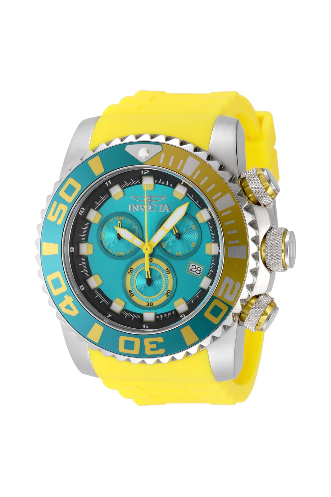 Invicta Sea Hunter Men's Yellow Strap Quartz Watch - 48983