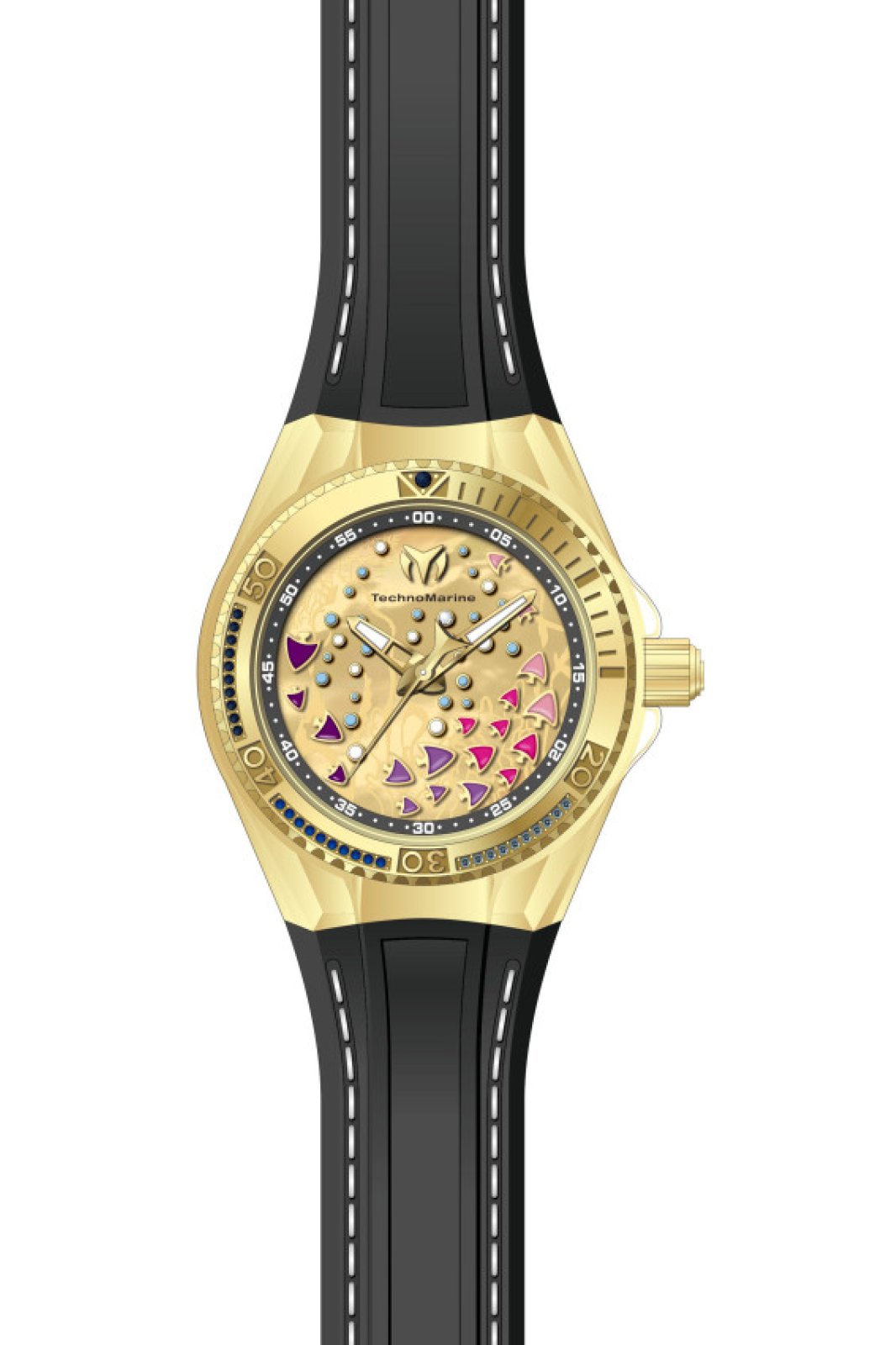Technomarine Women's TM-125004 Cruise Quartz PC21 Gold Dial Watch