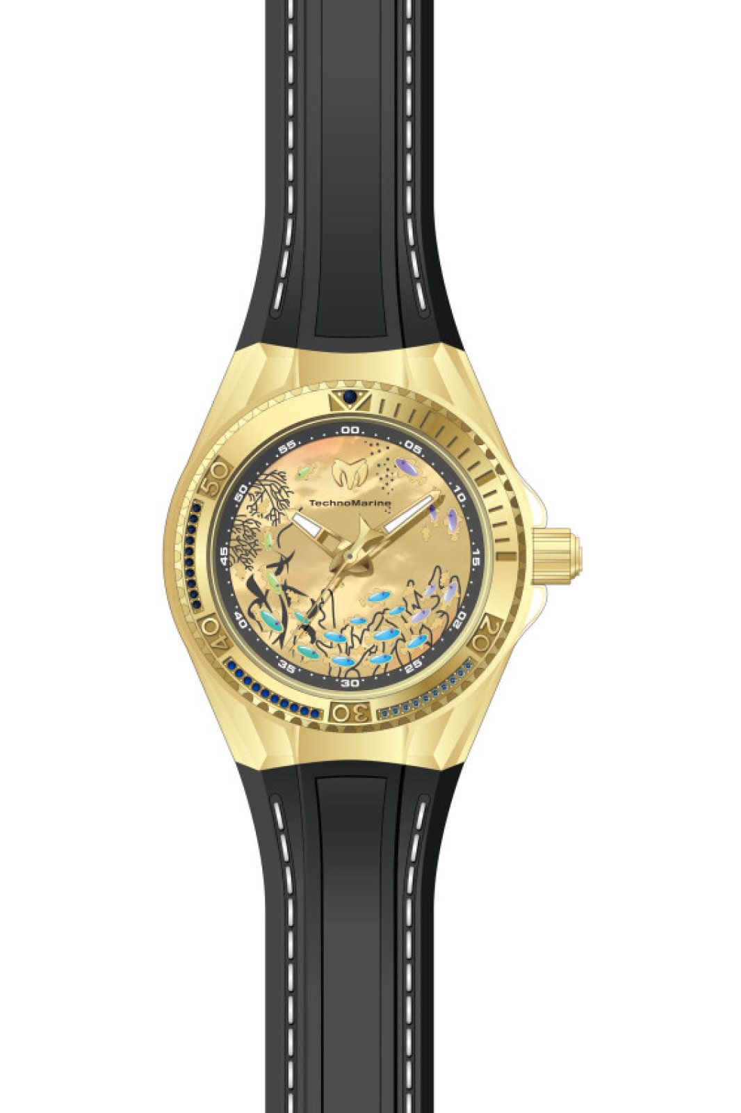 Technomarine Women's TM-125010 Cruise Quartz PC21 Gold Dial Watch