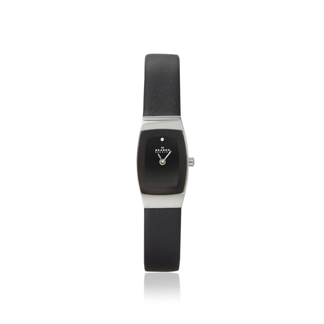 Skagen Ultra Slim Women's Black Dial Leather Strap Quartz Watch 271SSLB