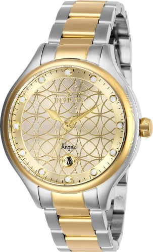 Invicta Women's 27435 Angel Quartz 3 Hand Gold Dial Watch