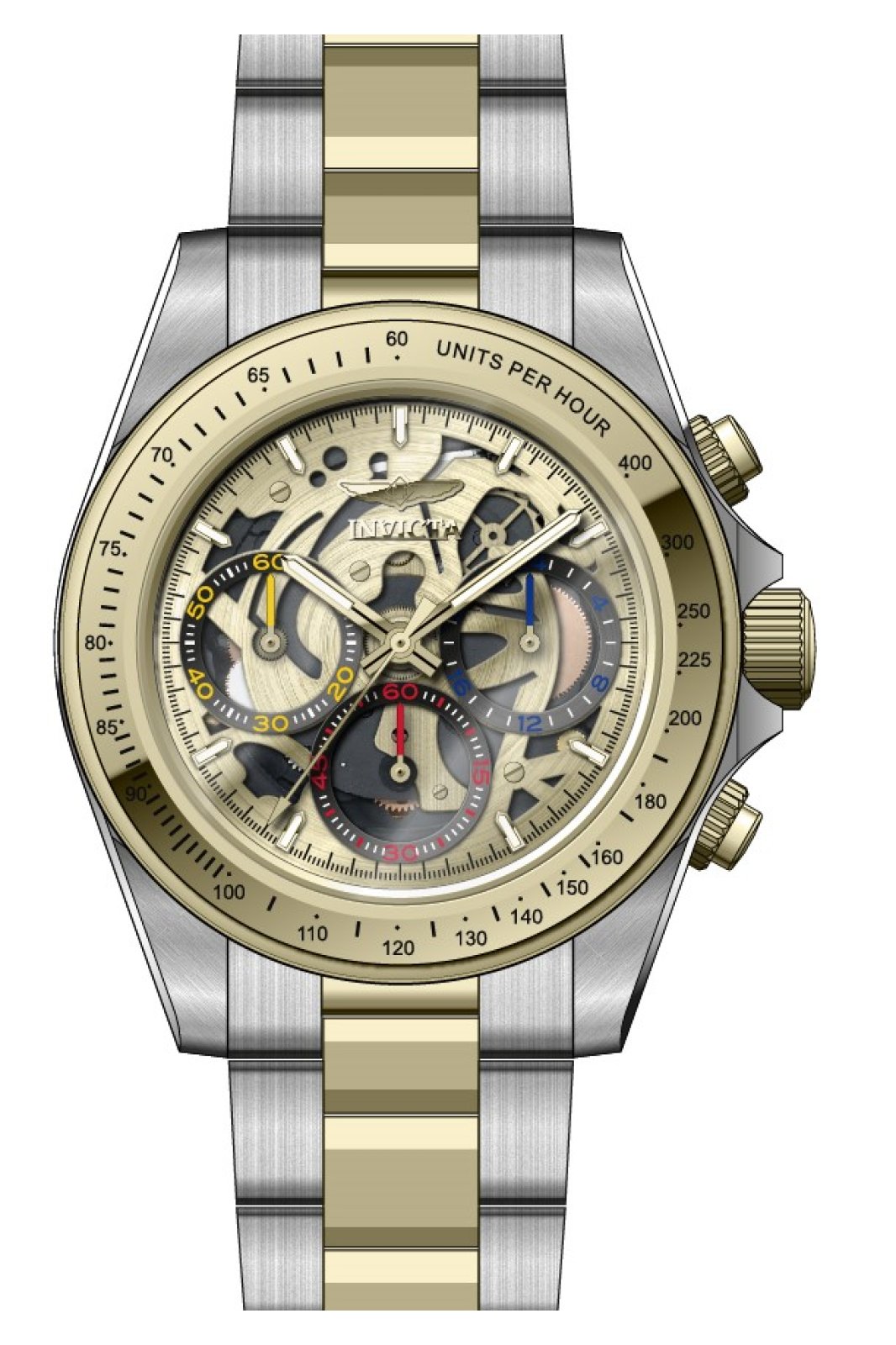 Invicta Men's 50276 Speedway Quartz VD54 Gold Dial Watch