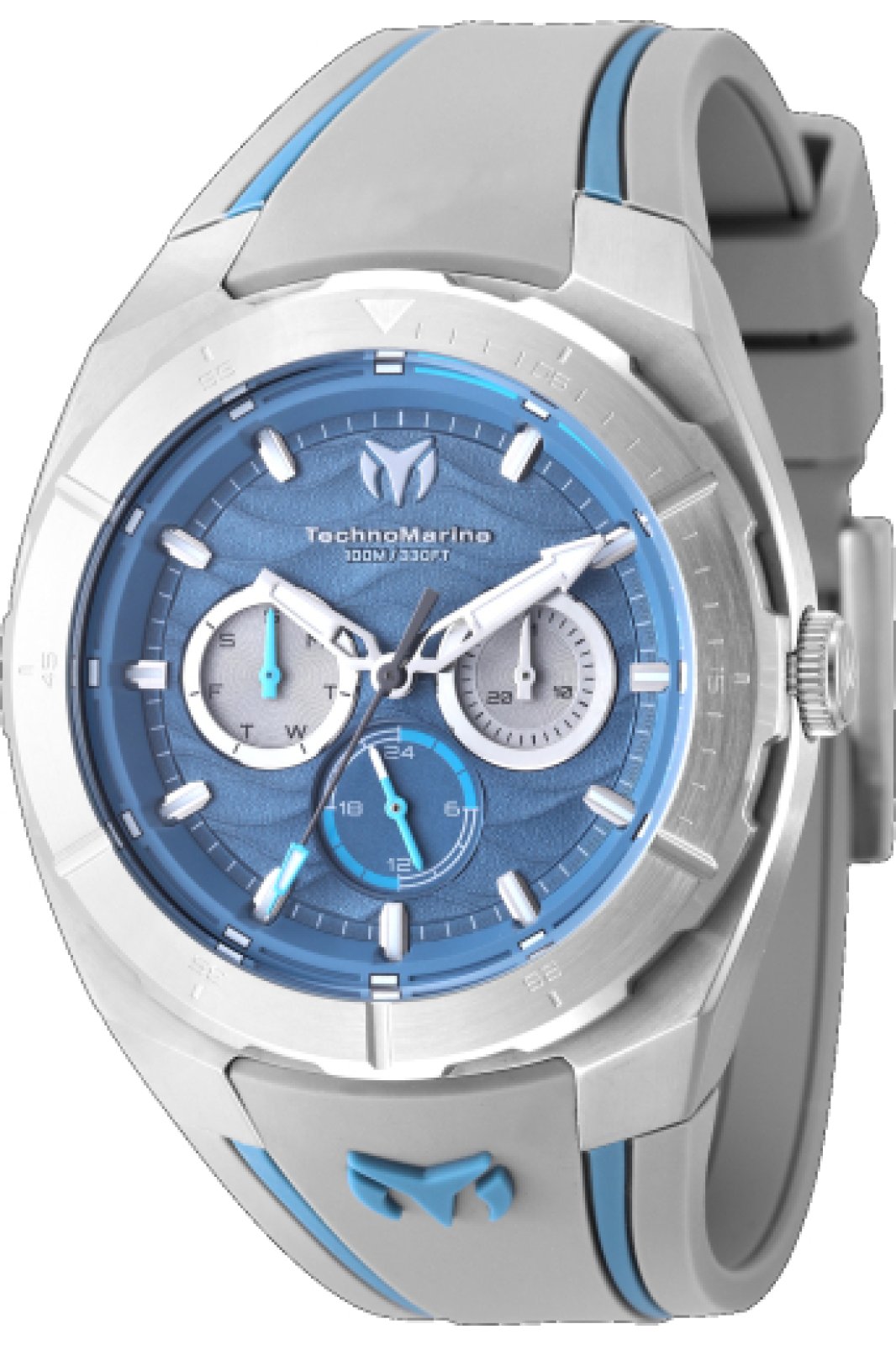 Technomarine Men's TM-125019 Cruise Quartz VH63 Light Blue, Silver Dial Watch