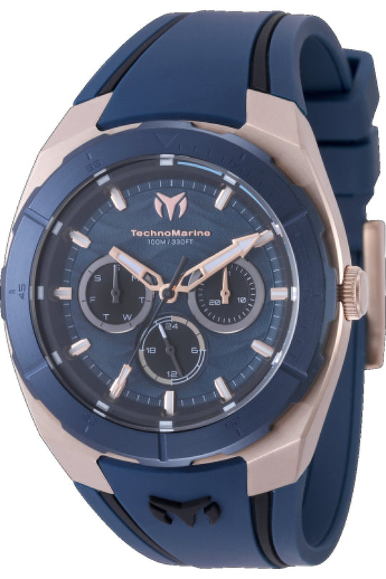 Technomarine Men's TM-125030 Cruise Quartz VH63 Dark Blue, Black Dial Watch