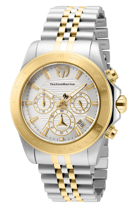 Technomarine Men's TM-219020 Manta Quartz Chronograph Silver Dial Watch