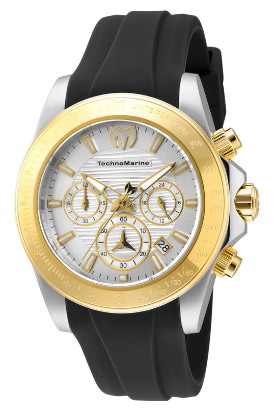 Technomarine Men's TM-219033 Manta Quartz Chronograph Silver Dial Watch