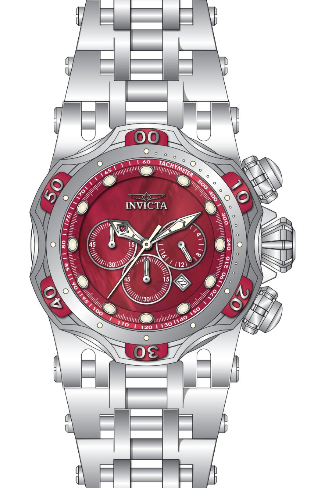 Invicta Men's 49167 Fusion Quartz VD53 Red Dial Watch