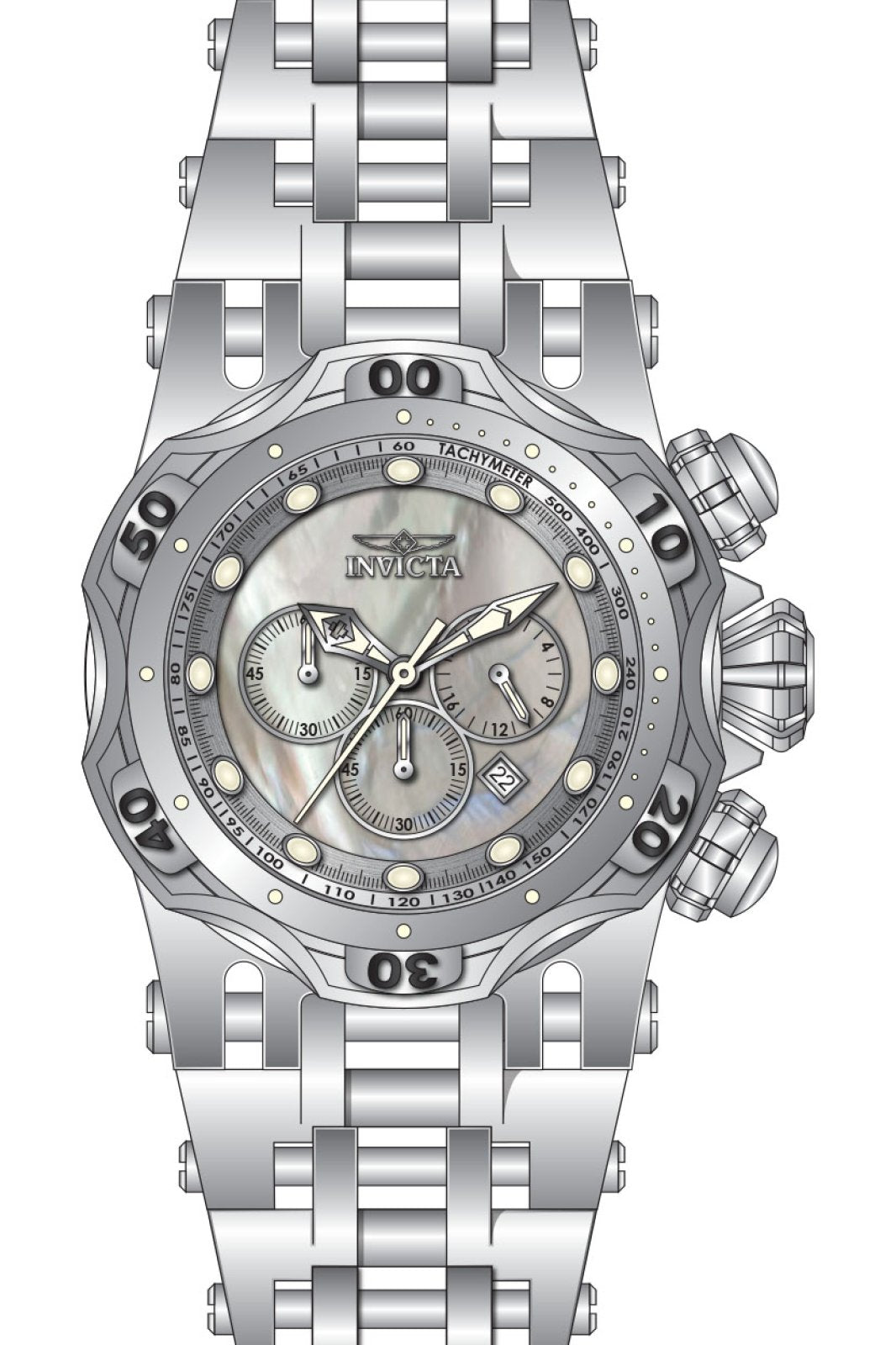 Invicta Men's 49169 Fusion Quartz VD53 White Dial Watch