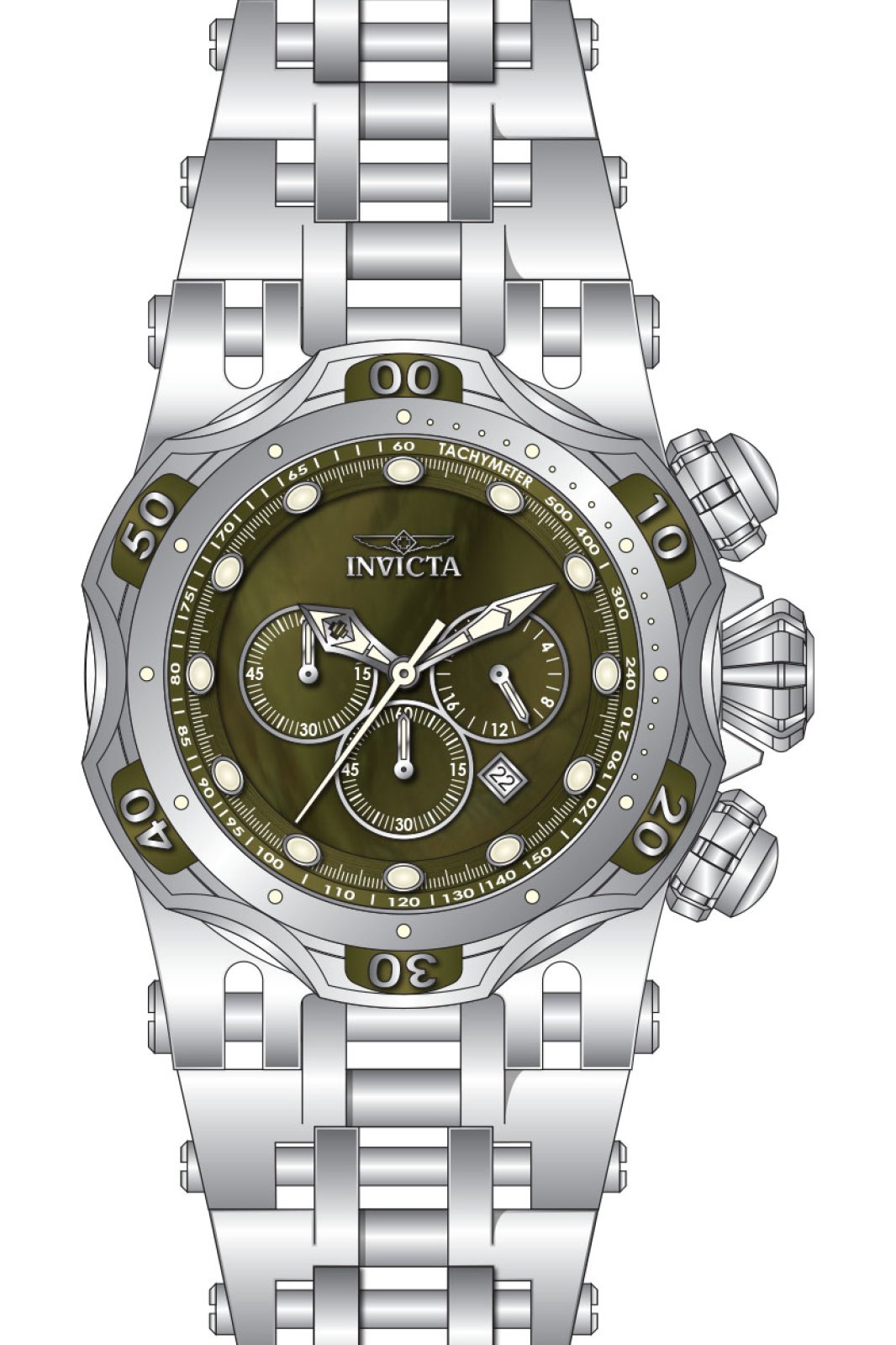 Invicta Men's 49170 Fusion Quartz VD53 Olive Green Dial Watch