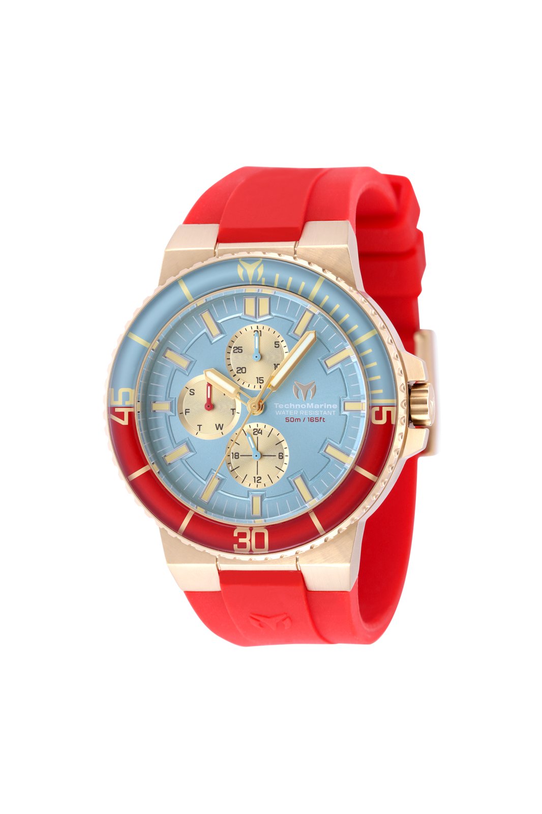 Technomarine Men's TM-225097 La Pelagia Quartz VH67 Light Blue, Gold Dial Watch