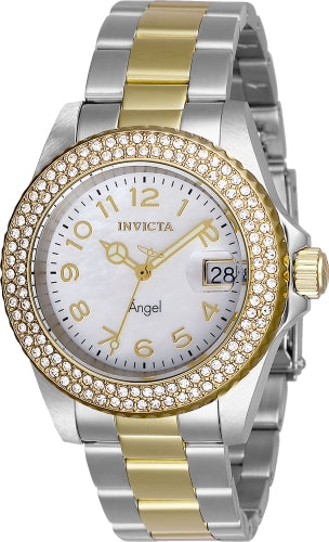 Invicta Women's 28675 Angel  Quartz 3 Hand White Dial Watch