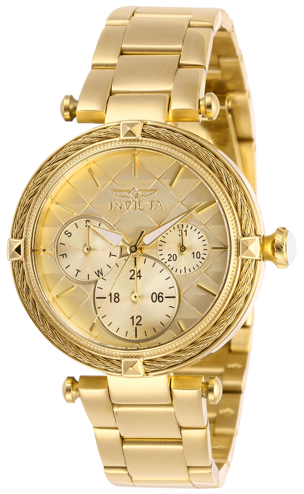 Invicta Women's 28957 Bolt Quartz 3 Hand Gold Dial Watch