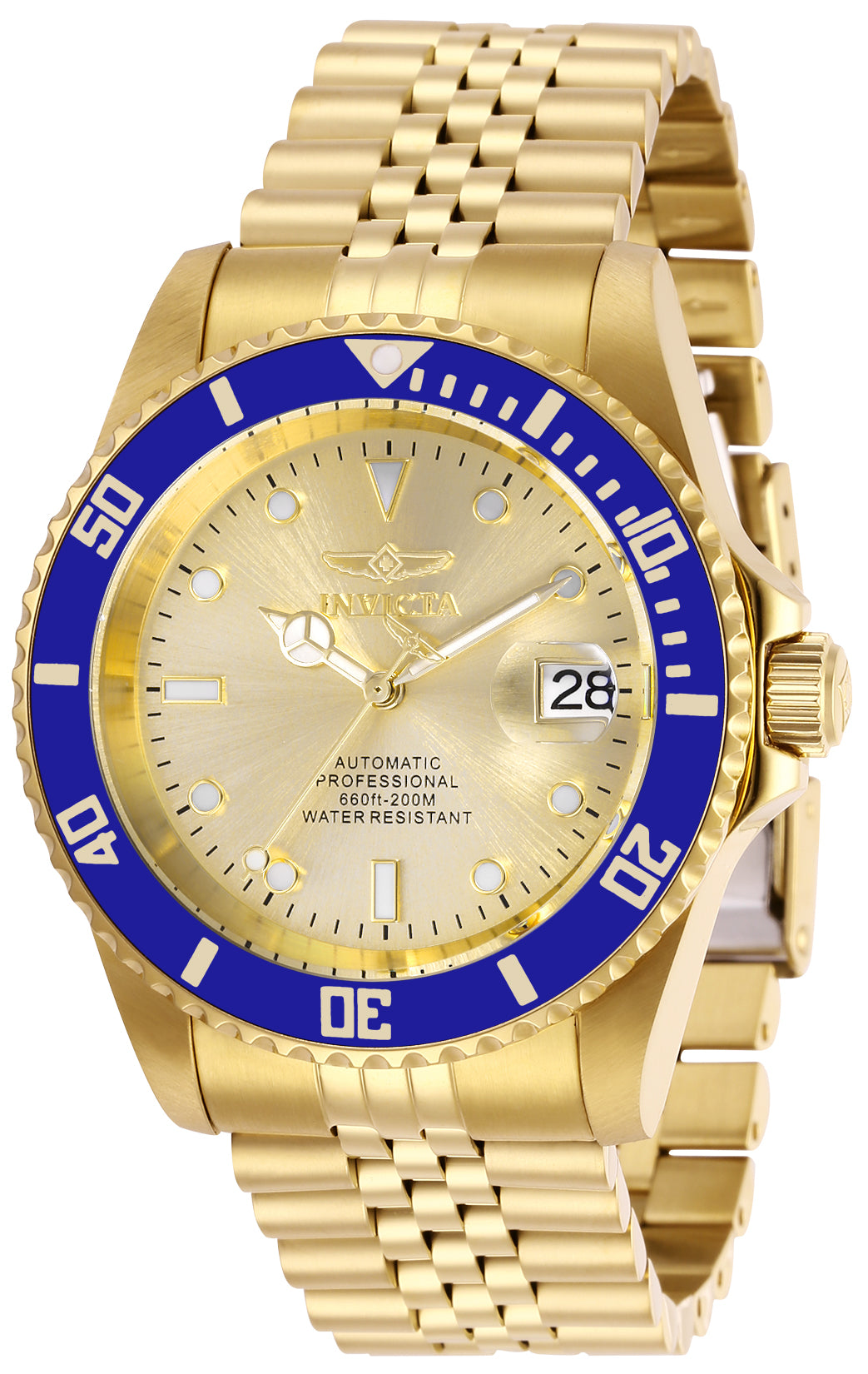 Invicta Men's 29185 Pro Diver Automatic 3 Hand Champagne Dial Watch