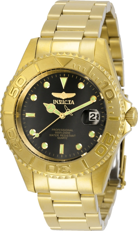 Invicta Men's 29939 Pro Diver  Quartz 3 Hand Black Dial Watch
