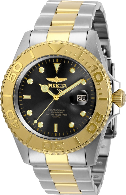 Invicta Men's 29948 Pro Diver Quartz 3 Hand Black Dial Watch