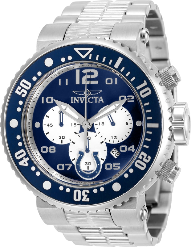 Invicta Men's 30268 NFL Indianapolis Colts Quartz Chronograph Blue, White Dial Watch