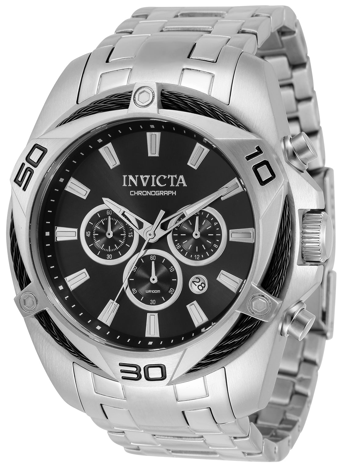 Invicta Men's 32372 Bolt Quartz Chronograph Black Dial Watch