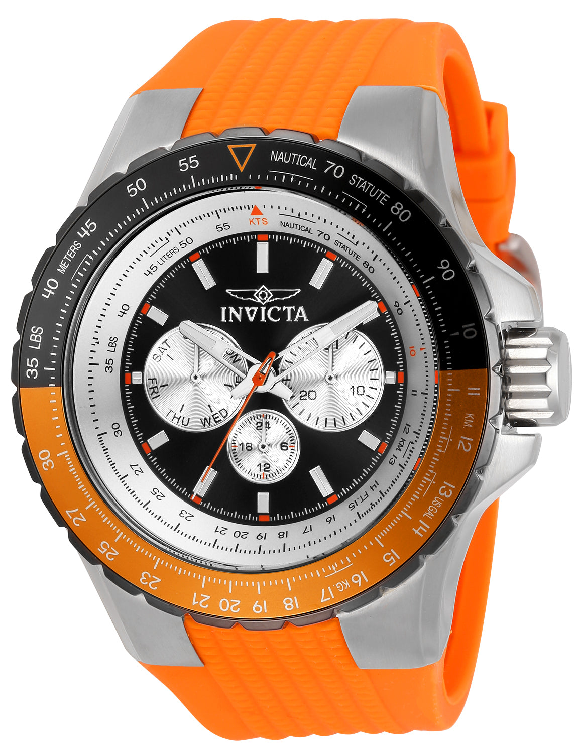 Invicta Men's 33035 Aviator Quartz Chronograph Black Dial Watch