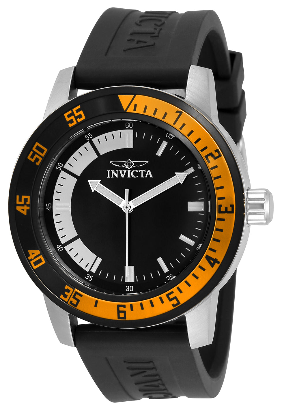 Invicta Men's 34014 Specialty Quartz 3 Hand Black, White Dial Watch