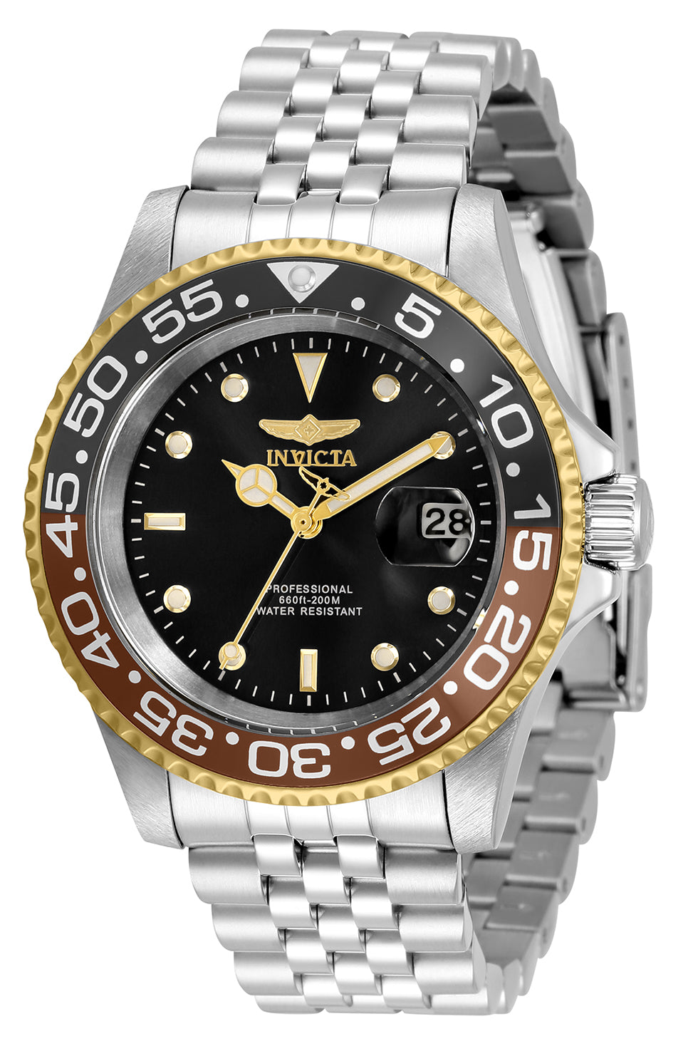 Invicta Men's 34103 Pro Diver  Quartz 3 Hand Black Dial Watch