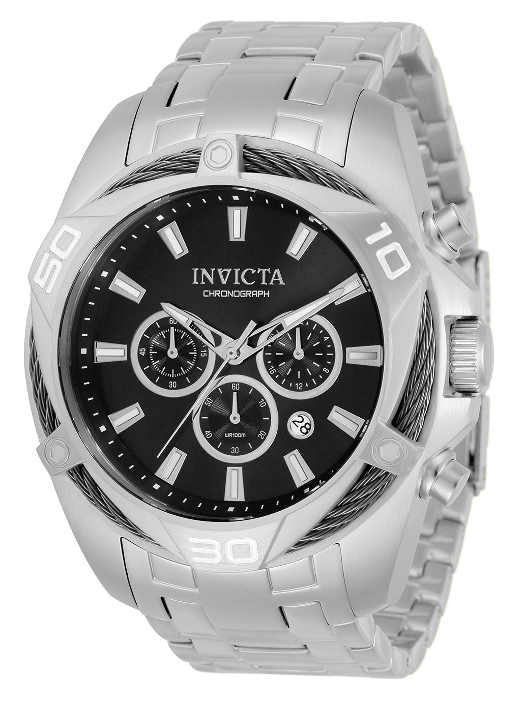 Invicta Men's 34118 Bolt Quartz Chronograph Grey Dial Watch