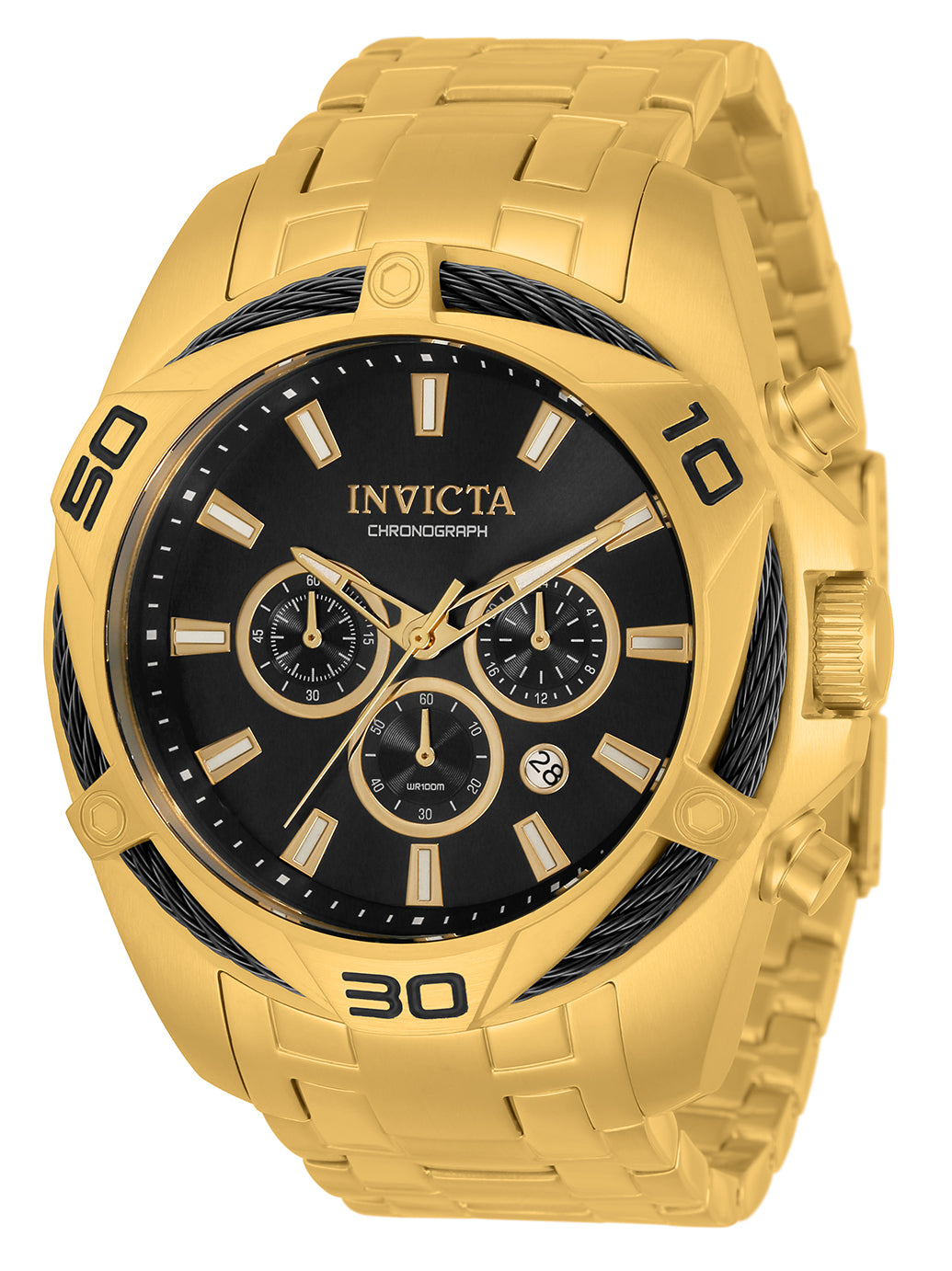 Invicta Men's 34119 Bolt Quartz Chronograph Black Dial Watch