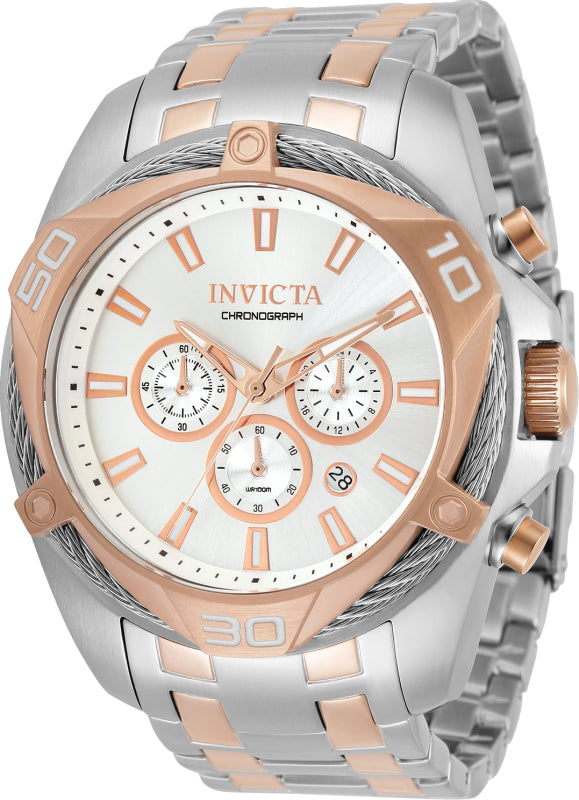 Invicta Men's 34134 Bolt Quartz Chronograph Silver Dial Watch