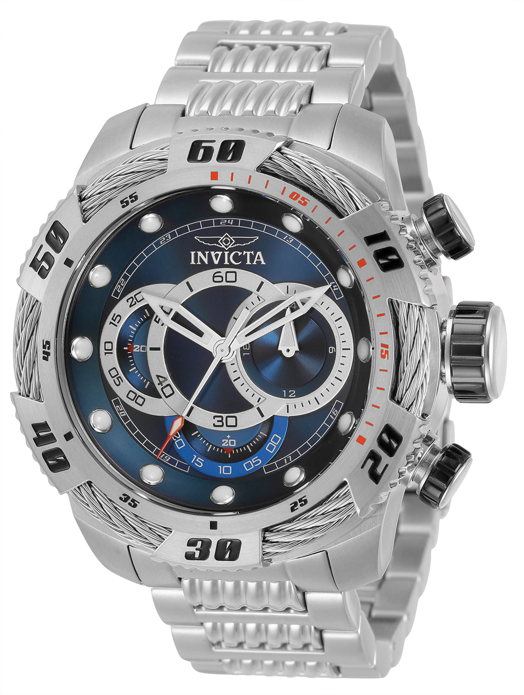 Invicta Men's 34159 Speedway Quartz Multifunction Blue, Silver Dial Watch