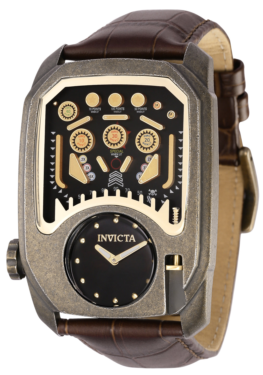 Invicta Men's 35454 Cuadro Quartz Multifunction Black Dial Watch