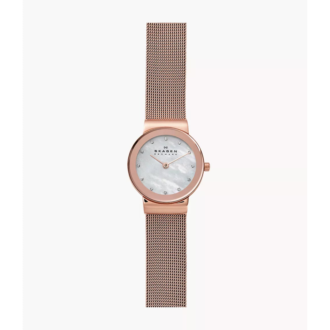 Skagen Freja Women's Mother-of-Pearl Dial Rose Gold-Tone Quartz Watch 358SRRD