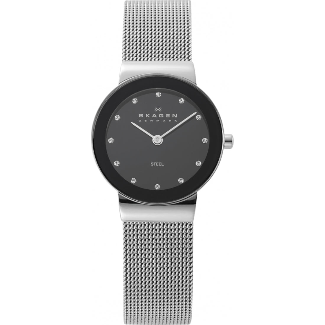 Skagen Freja Women's Black Dial Stainless Steel Bracelet Quartz Watch 358SSSBD