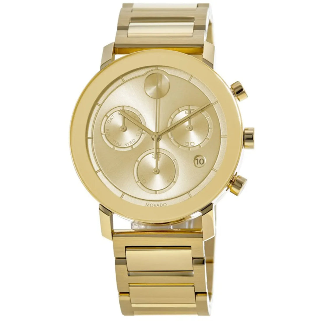 Movado Bold Evolution Men's Gold Dial Quartz Watch 3600682