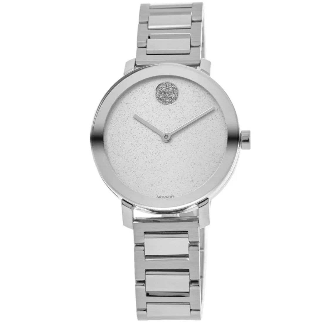 Movado Bold Evolution Women's Silver Glitter Dial Quartz Watch 3600732